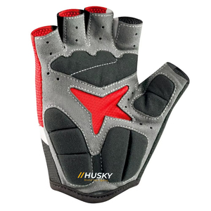 HUSKY SPORTSWEAR Customized Unisex Half Finger Weight Lifting Cycling Shockproof Breathable Microfiber Padded Fingerless Gloves - Product Image 3