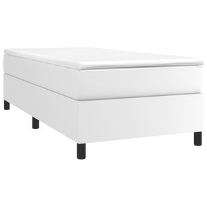Telaio del letto in ecopelle Twin bianco XL senza materasso solo noi - Product Image 3
