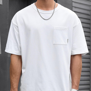 เสื้อยืดโอเวอร์ไซส์ผ้าฝ้าย 100% น้ำหนักเบาสำหรับผู้ชาย ทรงหลวมใส่สบาย กำลังเป็นที่นิยม เสื้อยืดโอเวอร์ไซส์ที่ดีที่สุดสำหรับผู้ชาย - Product Image 4