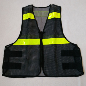 Gilet de sécurité noir haute visibilité avec bandes réfléchissantes, multi-poches, pour travaux de construction, gilet d'arpenteur haute visibilité, vente en gros B2B - Product Image 2