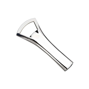 Luxury Silver Chrome Metal Bottle Opener Features Ergonomic Solid Grip Handle Elegant Minimalist Modern Premium <b>Bar</b> <b>Tool</b> - Product Image 4