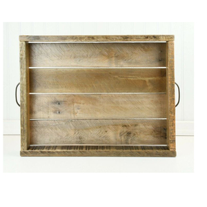 Modernas Bandejas de Servir de Madera de Grado Comercial Personalizadas con Asas, Diseño de Color Personalizado, Concepto de Marca para el Hogar, Acabado sin Tratar - Product Image 1