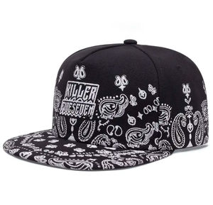 Casquette Snapback à visière plate personnalisée avec imprimé Paisley, style Hip Hop unisexe, en sergé de polyester et coton, casquette tendance - Product Image 3