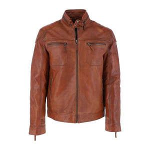 Veste en cuir vintage pour homme de qualité supérieure, confortable, durable, élégante, coupe moderne, logo sur le devant, imperméable, écologique - Product Image 6