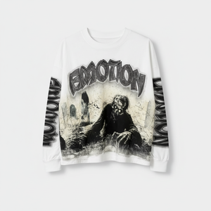 Camiseta de Manga Larga Unisex de Alta Calidad, 100% Algodón, Bordada, Estilo Urbano, Vintage, Otoño - Product Image 1