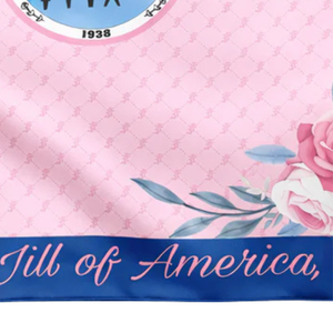 Jack and Jill The Power of Us Printed Scarf Pink Satin Square Scarf Stylish Elegant <b>Head</b> <b>Wrap</b> Fashion Accessory - Product Image 6