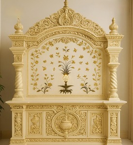 Elegant Carved Teak Wood Pooja Mandir For Home Custom Luxury Solid Wood Pooja Mandir Manufacturer & Exporter At Wholesale Price - Product Image 2