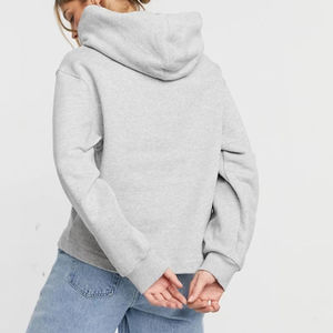 Women's Hoodie Casual Winter Stone Embroidered Elastic Hem Regular Length Sportswear Pullover with Front Logo - Product Image 3