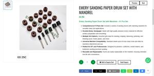 Juego de 51 Piezas de Tambores de Lijado con Mandril, Kit de Lijado Rotatorio para Herramientas de Joyería y Acabado de Metales |   N.º de artículo GS-25C - Product Image 3