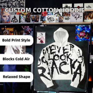 Men's <b>White</b> Regular Fit <b>Quarter</b> <b>Zip</b> Stand Collar Anti-Shrink Hoodie Dripping Letter Print Streetwear Acrylic Blend Knitted - Product Image 5