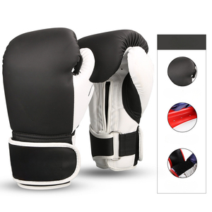 AZIII SPORTS WA-003 นวมชกมวยหนังสีดำและสีขาวพร้อมสายรัดข้อมือสำหรับการฝึกซ้อมสำหรับผู้ใหญ่ - Product Image 1