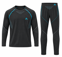 Ensemble de sous-vêtements thermiques sans coutures pour homme, coupe décontractée, manches longues, haut et pantalon pour sports de plein air, OEM