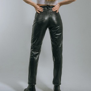 Women Leather <b>Pants</b> Classic Fit Genuine Leather Comfortable Design Perfect For Casual And Formal Wear - Product Image 3