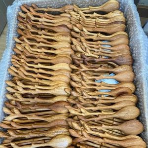 Juego de 7 Cucharas Reutilizables de Madera de Acacia de 5.8 Pulgadas, Mini Cucharas para Miel, Mermelada y Condimentos, Solo Lavar a Mano, Utensilios de Cocina - Product Image 5