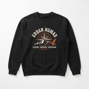 Sudadera de Felpa de Algodón y Poliéster de 300 g/m², Venta al Por Mayor OEM, Logotipo Personalizado, Impresión DTF, Cuello Redondo Extra Grande - Product Image 2