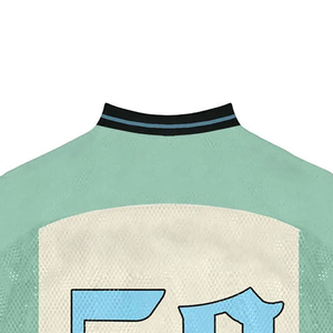 Tendances classiques : Maillot de football américain personnalisé respirant grande taille avec motif lettres |   Design rétro en maille |   Sublimation OEM - Product Image 5