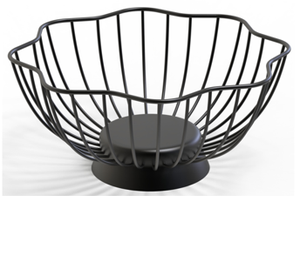 Panier en fer empilable durable à fils épais et fins avec poignée écologique, design rectangulaire moderne pour le rangement de cuisine - Product Image 2
