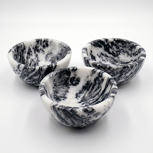 Nouvelle coupelle artisanale en résine de 4 pouces, effet marbre vert et blanc, pour la décoration intérieure - Product Image 6