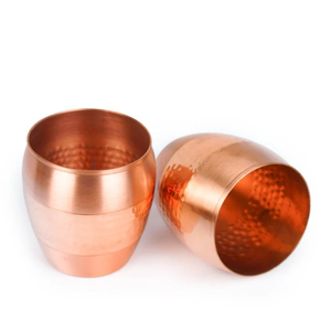 Premium Rose Gold Copper Water Glass Eco-Friendly Artisanal Metal <b>Drinkware</b> for Home Office & Luxury Gifting Sustainable Home - Product Image 3