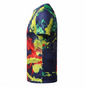 Camiseta Deportiva Ajustada al Cuello para Hombre, Camiseta de Gimnasio, Tejido Ecológico de Secado Rápido, Manga Corta, Ropa Deportiva para Ejercicio y Running - Product Image 3