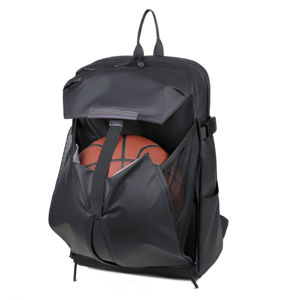 Nueva Mochila de Baloncesto Negra Sólida Hecha a Medida, Estilo Deportivo Multifuncional para Uso en Exteriores - Product Image 1