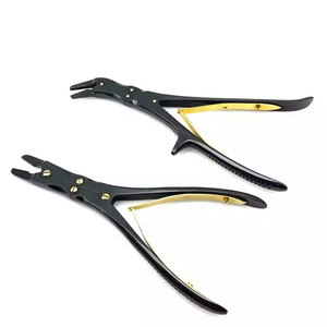 เครื่องมือผ่าตัดกระดูกแบบดับเบิ้ลแอคชั่น สแตนเลสสตีล ยี่ห้อ Stille แบบตรงและแบบโค้ง ขนาด 22 ซม. 24 ซม. เคลือบสีดำ สำหรับศัลยกรรมกระดูก - Product Image 1