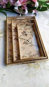 ถาดเสิร์ฟไม้ H a CRAFT HAC-561 พร้อมหูจับ รูปทรงสี่เหลี่ยมผืนผ้า ดีไซน์ทันสมัย สำหรับงานแต่งงาน อาหารเช้า ของว่าง ชา กาแฟ - Product Image 2