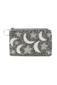Bolsa con Cuentas y Patrón de Palomitas Rosas sobre Fondo Azul, Accesorio de Moda - Product Image 5