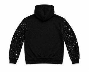 Sudadera con Capucha para Hombre, Color Negro, con Pedrería en Toda la Superficie, Lavado Ácido, 400GSM, Sudadera Gruesa de Invierno para Unisex - Product Image 2