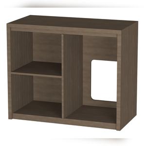 Armoire de rangement moderne pour micro-frigo, en MDF de qualité E0, avec revêtement HPL, cadre métallique thermolaqué, assemblée - Product Image 5