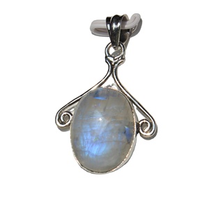 Natural Moonstone Pendant Necklace Signature Gem Piece Healing <b>Crystal</b> <b>Top</b> Grade Unisex Artisan Gemstone Jewelry Sterling Silver - Product Image 5