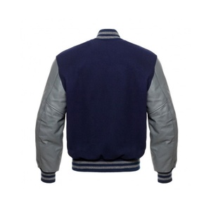 แจ็คเก็ตวาร์ซิตี้คุณภาพสูงสำหรับผู้ชาย พร้อมโลโก้แบบกำหนดเอง แฟชั่นทันสมัย ปักโลโก้ตามสั่ง แจ็คเก็ตวาร์ซิตี้ผ้าขนสัตว์ 100% แจ็คเก็ตฤดูหนาว - Product Image 2