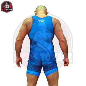 Trajes de Lucha de Alta Calidad, Ligeros, Duraderos, Servicio OEM, Ropa de Artes Marciales de Spandex y Poliéster Estampado con Cuello Redondo - Product Image 4
