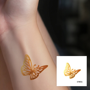 Venta al por mayor personalizado metálico tatuaje <span class=keywords><strong>temporal</strong></span> pegatina lámina de oro arte corporal impermeable Sexy Festival boda fiesta tatuaje - Product Image 2