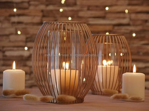 Lot de 2 bougeoirs de table de luxe pour la décoration intérieure en gros Bougeoir de table romantique Bougeoir de décoration en métal - Product Image 4