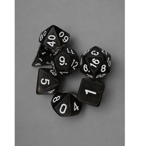 Ensemble de dés en acrylique rustique poli, écologique, fait main, personnalisé, 7 pièces, pour les jeux de rôle DND D20 - Product Image 4
