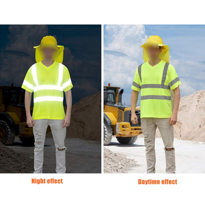 เสื้อกั๊กสะท้อนแสงสีเหลืองสะท้อนแสงสำหรับงานกลางแจ้ง  ผ้าโพลีเอสเตอร์  พร้อมโลโก้พิมพ์ตามสั่ง  แถบสะท้อนแสง  ความปลอดภัยสูง - Product Image 5