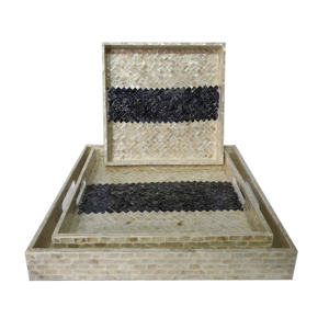 Thanhcongcraft 100% plateau en laque de bambou naturel taille personnalisée forme ronde de qualité pour la décoration de cuisine usage domestique du Vietnam - Product Image 2