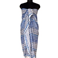 Ensemble sarong indien fait main en coton, foulard en voile, paréo de plage, imprimé au bloc, style uni, long et portable, avec chapeau et gants