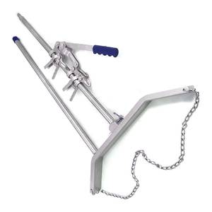 Asa de acero inoxidable reutilizable y ajustable con cadena para extracción de terneros - Herramienta obstétrica veterinaria para el parto de terneros - Product Image 4