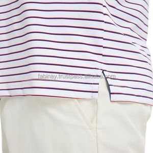 Polo en tricot respirant à fermeture éclair demi-quart pour hommes - Product Image 5