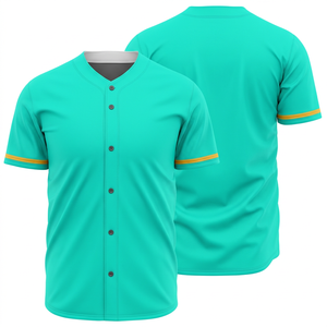 Maillot de baseball personnalisé avec nom et numéro d'équipe, col en V, protection UV, pour hommes et femmes, été, respirant, séchage rapide - Product Image 4