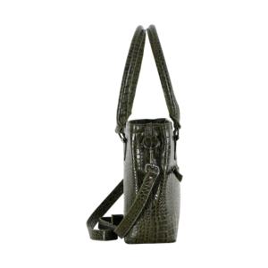 Sac à main en cuir véritable gaufré croco personnalisé, finition croco verte, sac de mode, marque privée, OEM/ODM, vente en gros, style de soirée de luxe - Product Image 2