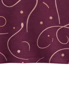 เสื้อครอปแขนกุดคอสูงสีแดงไวน์แบบมีริ้ว แต่งลายเส้นนามธรรม ทรงเข้ารูป ยืดหยุ่นได้ แฟชั่นสำหรับผู้หญิง - Product Image 5