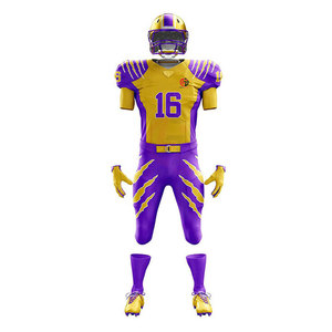 Uniforme de football américain personnalisé de haute qualité, respirant, 100% polyester, service OEM, vêtements d'équipe personnalisés, pour hommes adultes - Product Image 2