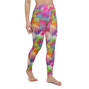 Leggings sans couture tie-dye personnalisés pour femmes, taille haute, effet push-up, extensibles, pour le sport et le yoga - Product Image 4