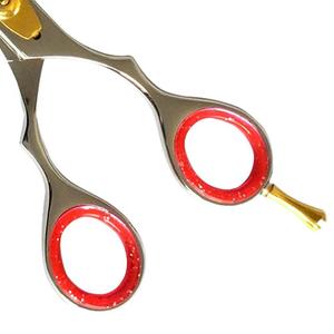 Ciseaux pour cheveux clairsemés, lame en acier inoxydable, 30 dents, manche rouge, pour droitiers, manche long, ciseaux de coupe professionnels - Product Image 6
