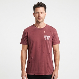 Camiseta de Algodón para Hombre, Estilo Vintage, Lavada, Corte Regular, Informal, Manga Corta, Ropa Urbana - Product Image 1