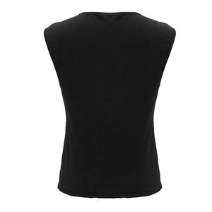 Camiseta sin Mangas Estilo Punk Gótico para Hombre, Chaleco con Costuras Negras, Venta al Por Mayor - Product Image 5