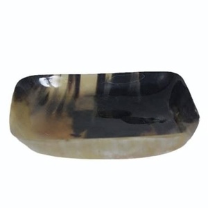 Plateau de service rectangulaire en corne de buffle naturelle ILAHI, écologique, durable, poli, sculpté, capacité personnalisable, à un seul niveau - Product Image 6